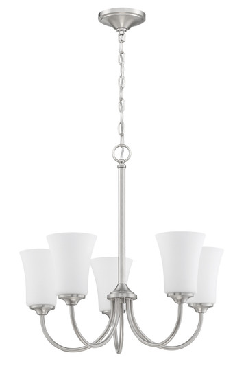 Gwyneth Five Light Chandelier in Brushed Polished Nickel (46|50425-BNK-WG)