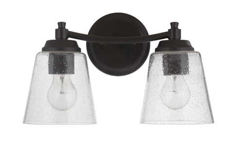 Tyler Two Light Vanity in Flat Black (46|50202-FB)