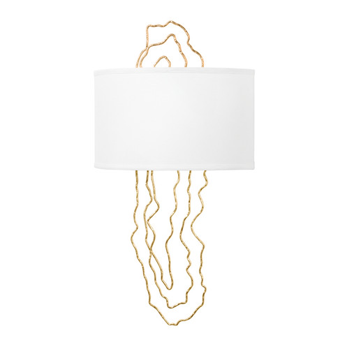 5Th Avenue Two Light Wall Sconce in Vintage Gold Leaf (68|404-02-VGL)