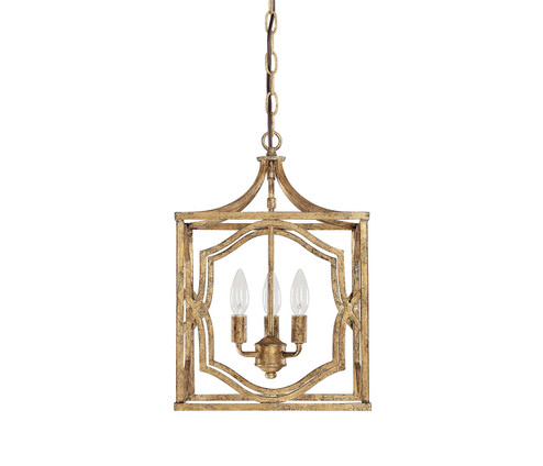 Blakely Three Light Foyer Pendant in Antique Gold (65|9481AG)