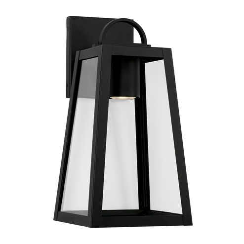 Leighton One Light Outdoor Wall Lantern in Black (65|943711BK-GL)