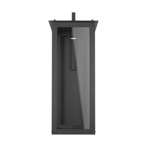 Hunt One Light Outdoor Wall Lantern in Black (65|934642BK-GL)