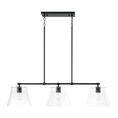 Baker Three Light Island Pendant in Matte Black (65|846931MB)