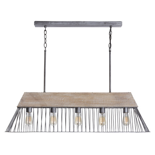 Russell Five Light Island Pendant in Urban Wash (65|835051UW)