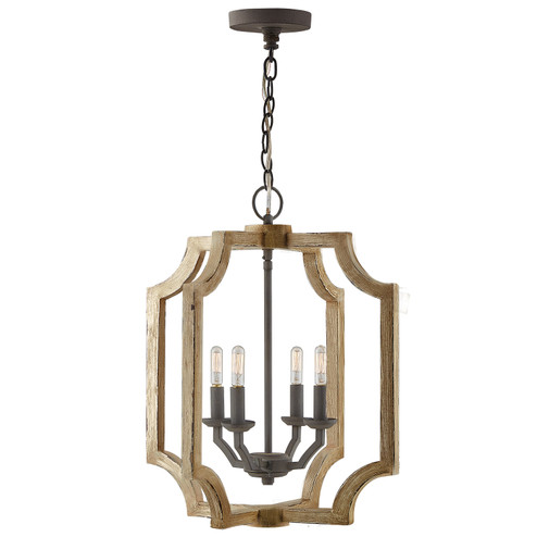 Dora Four Light Foyer Pendant in Sea Salt (65|530642SS)