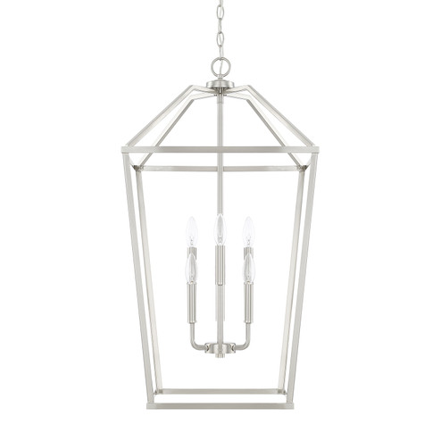 Birch Six Light Foyer Pendant in Brushed Nickel (65|522761BN)