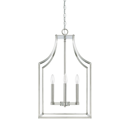 Wright Four Light Foyer Pendant in Polished Nickel (65|520443PN)