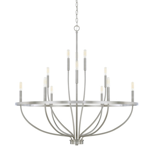 Greyson 12 Light Chandelier in Brushed Nickel (65|428501BN)