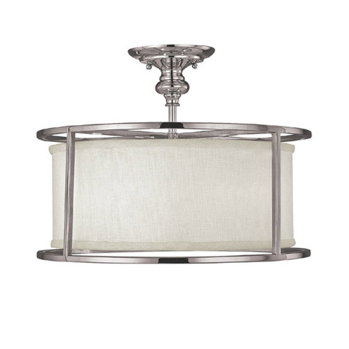 Midtown Three Light Semi-Flush Mount in Polished Nickel (65|3914PN-459)