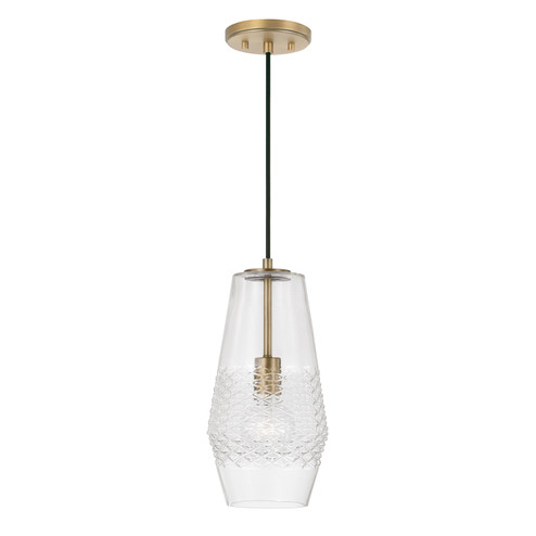 Dena One Light Pendant in Aged Brass (65|345011AD)