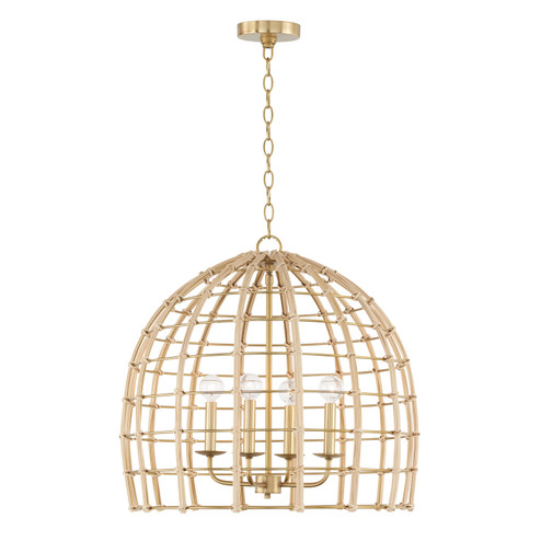 Wren Four Light Pendant in Matte Brass (65|344141MA)