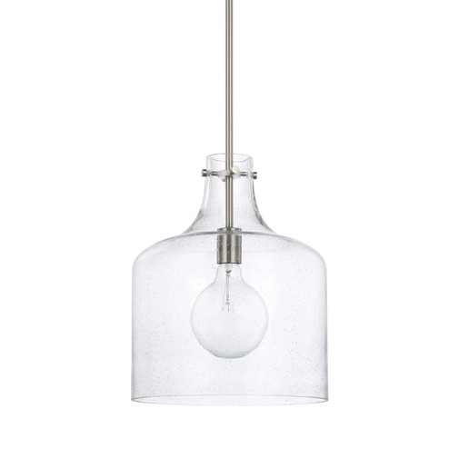 Crawford One Light Pendant in Brushed Nickel (65|325712BN)