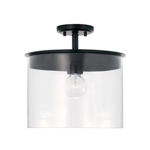 Mason One Light Semi-Flush Mount in Matte Black (65|246812MB)