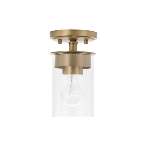 Mason One Light Semi-Flush Mount in Aged Brass (65|246811AD-532)