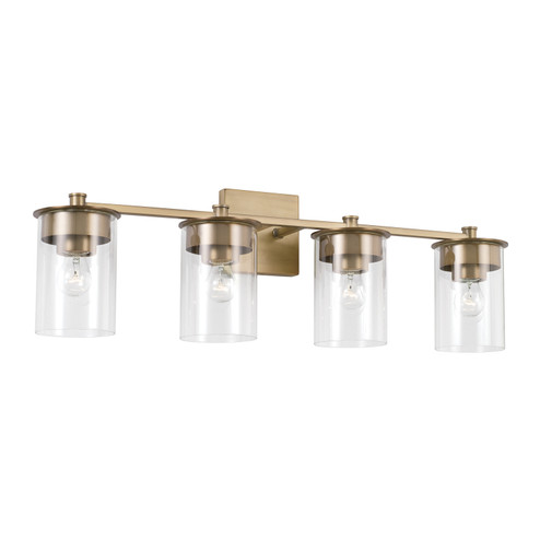 Mason Four Light Vanity in Aged Brass (65|146841AD-532)