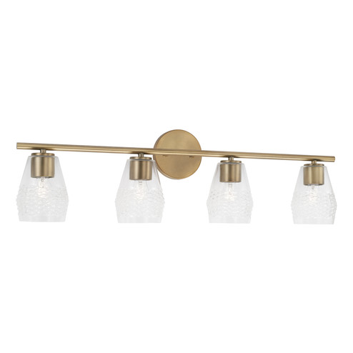 Dena Four Light Vanity in Aged Brass (65|145041AD-524)