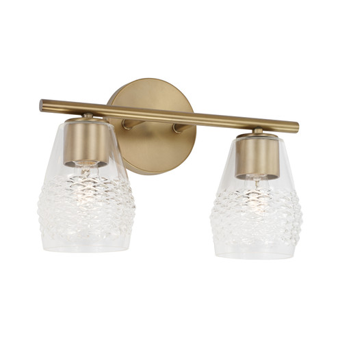 Dena Two Light Vanity in Aged Brass (65|145021AD-524)