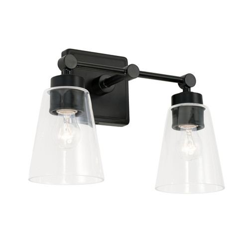 Rory Two Light Vanity in Matte Black (65|121821MB-432)