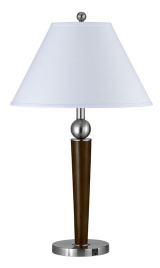 HOTEL Two Light Table Lamp in Brushed Steel/Espresso (225|LA-8005NS-2RBS)