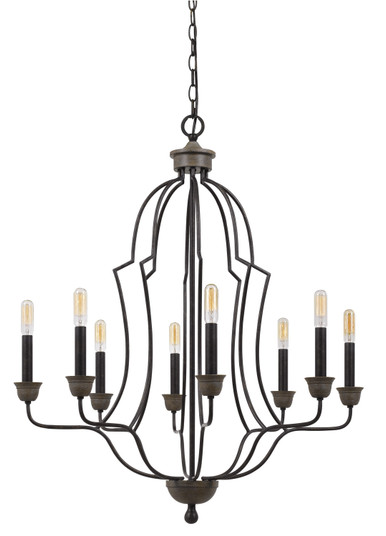 Lebrija Eight Light Chandelier in Textured Bronze (225|FX-3689-8)