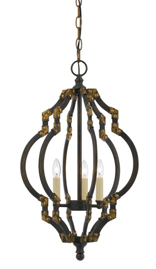 HOWELL Three Light Pendant in Irontiqued gold (225|FX-3593-3)
