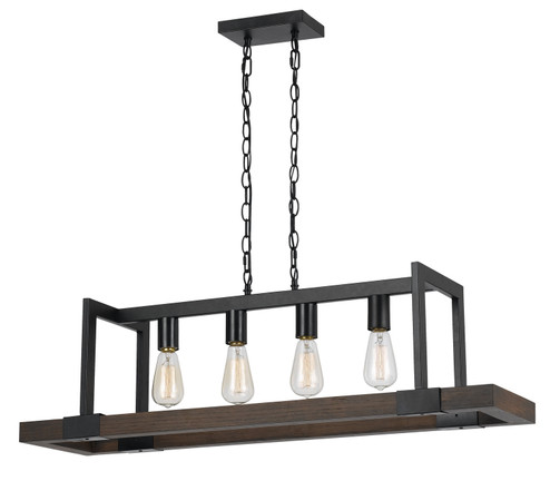 ANTONIO Four Light Chandelier in Wood/Dark Bronze (225|FX-3586-4)