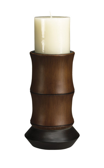 Bamboo Design Candle Holder in Mahogany (225|BO-882SC)