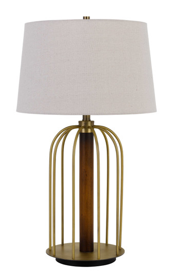 Sevran One Light Table Lamp in Antique Brass/Wood (225|BO-2860TB)