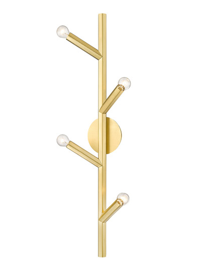 The Oaks Four Light Wall Sconce in Brushed Brass (192|HF8884-BB)