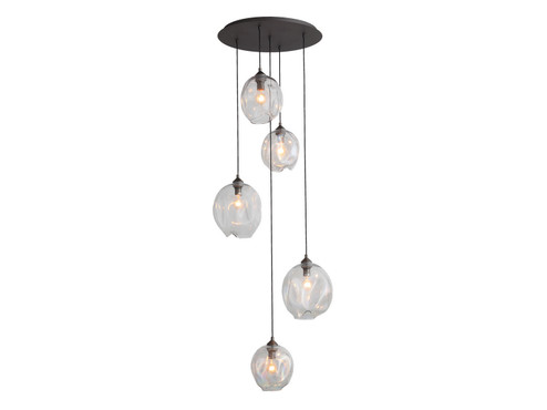 Sonoma Ave. Five Light Pendant in Dark Bronze (192|HF8145-DBZ-CL)