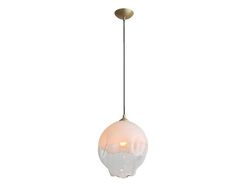 Sonoma Ave. One Light Pendant in Brushed Brass (192|HF8142-BB-WH)