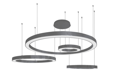 Aria LED Chandelier in Polished Black Gunmetal Chrome (192|HF4444-BK)