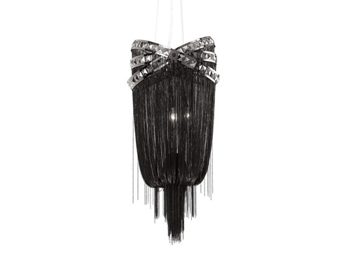 Wilshire Blvd. Four Light Wall Sconce in Black Chrome/Smoke Crystal (192|HF1608-BLK)