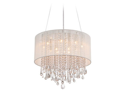 Beverly Dr. 12 Light Dual Mount/Flush & Hanging in White Silk String (192|HF1500-WHT)