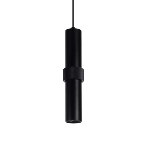 Cicada One Light Pendant in Black With Knurled Black Accent (192|HF1081-BLK)