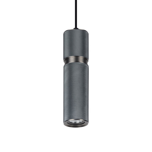 Cicada One Light Pendant in Knurled Dark Grey With Pewter Accents (192|HF1073-LDG)