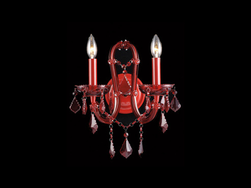 Crimson Blvd. Two Light Wall Sconce in Red Crystal (192|HF1041-RED)