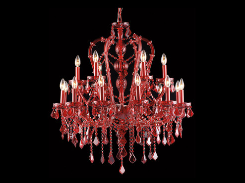 Crimson Blvd. 18 Light Chandelier in Red Crystal (192|HF1040-RED)