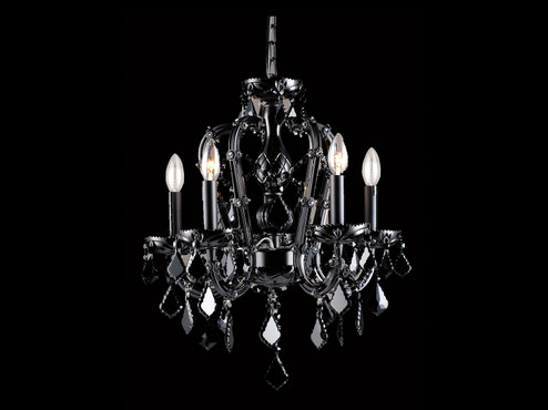 Onyx Ln. Five Light Chandelier in Black Crystal (192|HF1037-BLK)