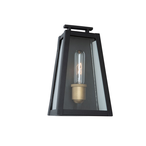 Charleston One Light Outdoor Wall Mount in Black, Vintage Gold (78|AC8107BK)