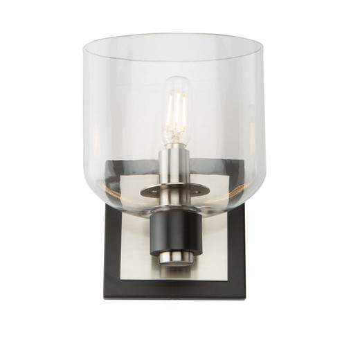 Lyndon One Light Vanity in Black and Brushed Nickel (78|AC11691NB)