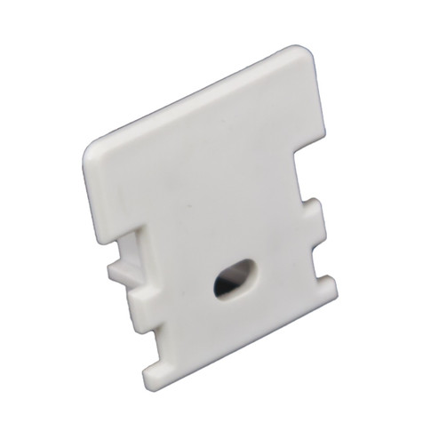 Extrusion End Cap With Wire Feed Hole in White (303|PE-PAVER-FEED)