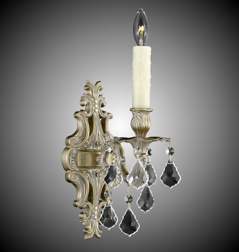 Wall Sconce One Light Wall Sconce in Antique Black Glossy (183|WS9481-U-02G-PI)