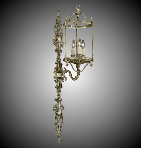 Lantern Three Light Wall Sconce in Antique Silver (183|WS2187-10G-PI)