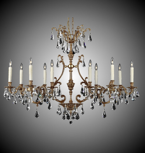 Chateau Ten Light Island Pendant in Polished Brass w/Black Inlay (183|IL9674-2-OTK-12G-PI)