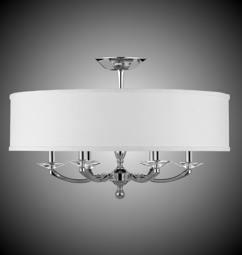 Kensington Six Light Semi-Flush Mount in Polished Nickel (183|FM5436-38G-ST-HL)