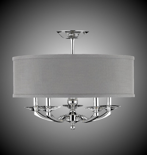 Kensington Five Light Flush Mount in Polished Nickel (183|FM5434-38G-ST-PG)