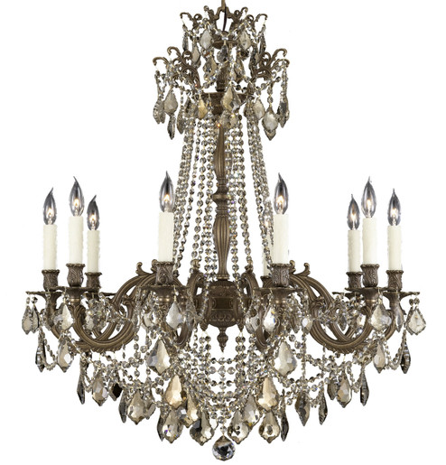 Biella Ten Light Chandelier in Empire Bronze (183|CH9258-OTK-23S-ST)