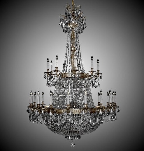 Valencia 54 Light Chandelier in White Nickel (183|CH8163-P-10W-PI)