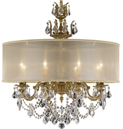 Llydia Eight Light Chandelier in Old Bronze Satin (183|CH6542-O-05S-ST-GL)